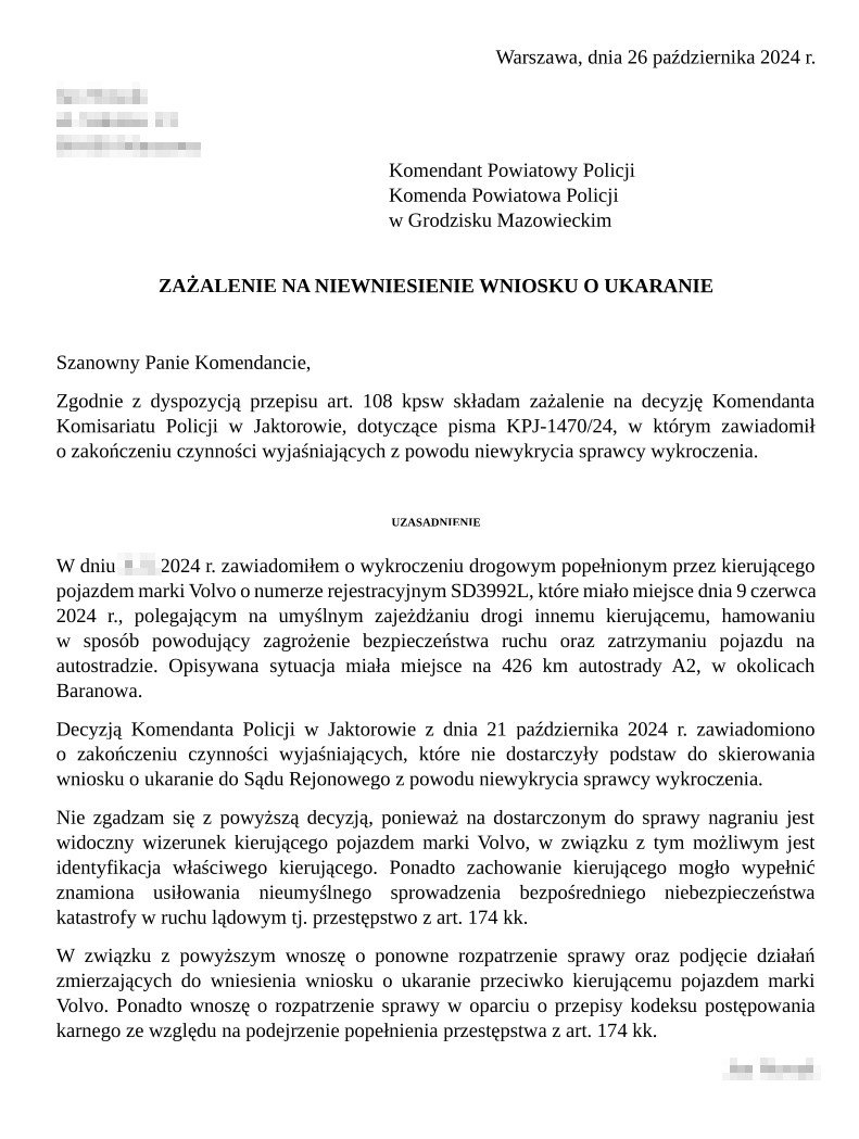 Zażalenie na niewniesienie wniosku o ukaranie zazalenie.jpg